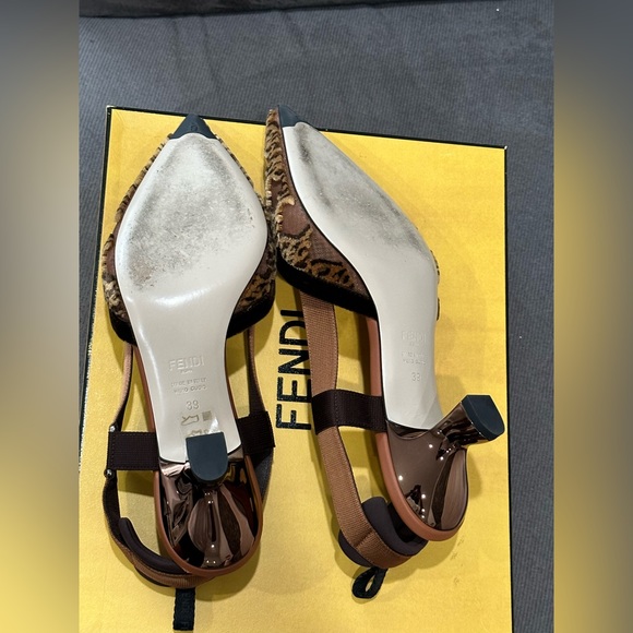 Fendi Colibri Mesh Slingback Pumps 55mm - Picture 6 of 11